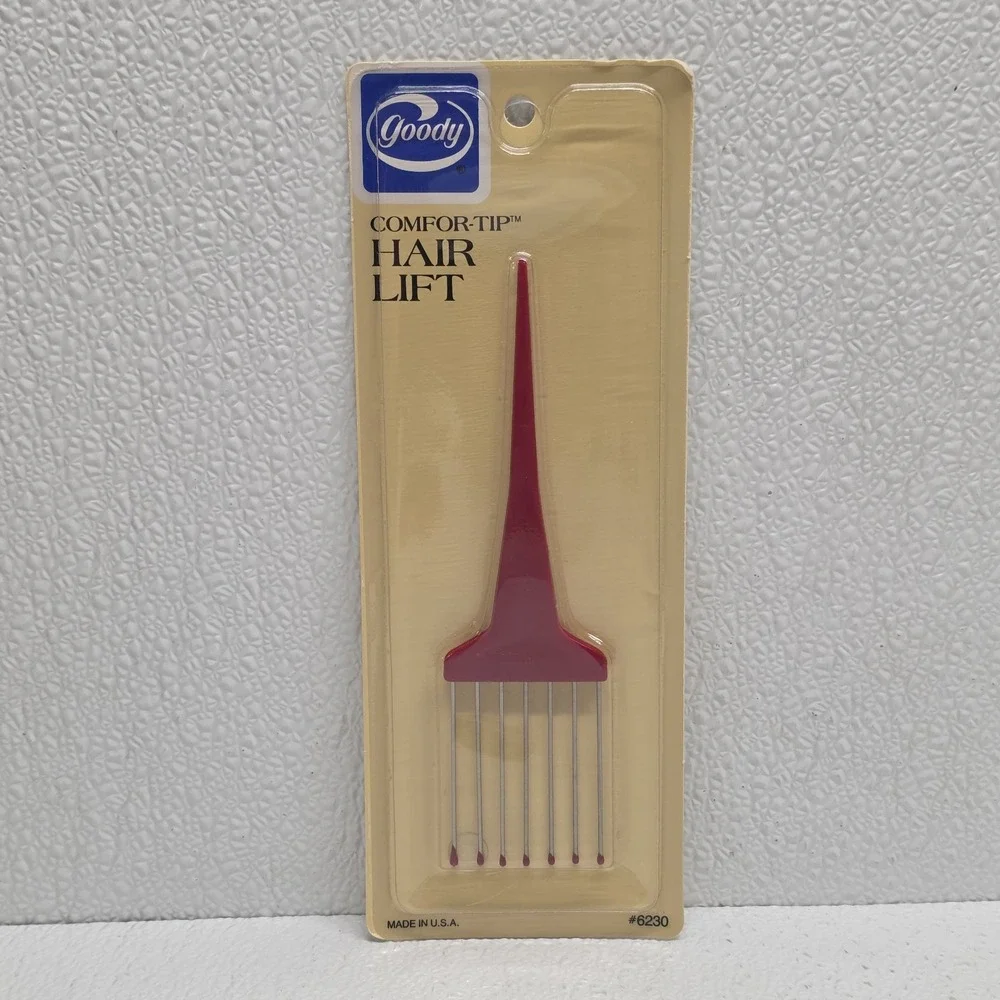 Vintage Goody Red Hair Lift Pick Metal Pins With Comfor-Tip New NOS 1982
